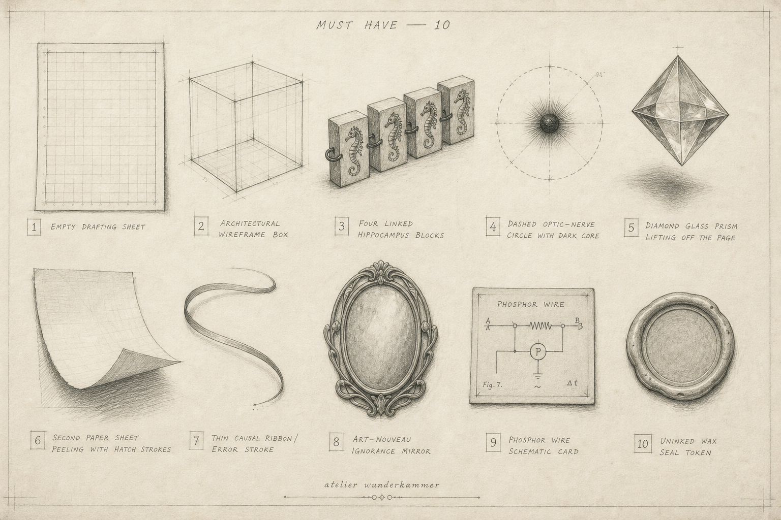 Must have — ten paper objects, graphite atelier catalog